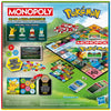 Pokémon Monopoly board game packaging with colorful graphics and text.