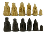 Chess Set - Isle of Lewis Resin Chessmen on Walnut/Maple Chess Board