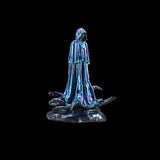 Colorful figure of a person on a black background