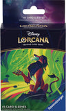 Disney Lorcana trading card game card sleeves packaging with a character from The Lion King on a dark blue background.