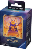 Lorcana trading card game deck box with character illustration on a blue background