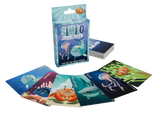 Sililo underwater animal card game packaging and cards on a white background