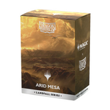 Dragon Shield Arid Mesa packaging with scenic design and branding.