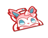 Pokemon: Sylveon Eeveelution Peeker Sticker