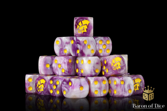 Baron of Dice: Alien d6 Dice Sets Purple/White/Yellow