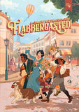 Cover of 'Flabbergasted' a comedic roleplaying game with characters on a street.