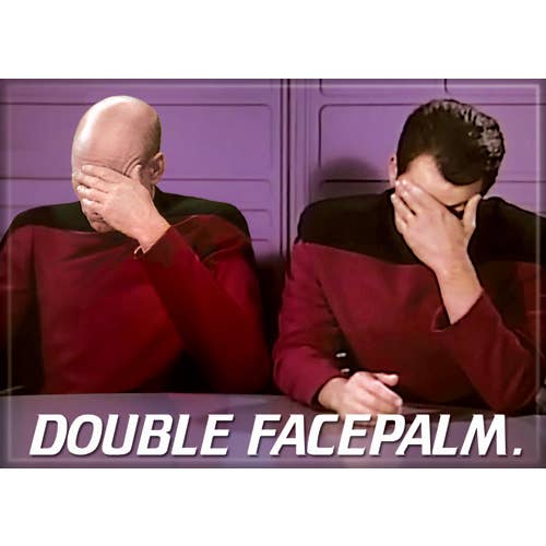 Star Trek Double Face Palm Magnet