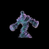 Colorful abstract sculpture on a black background
