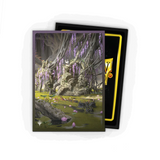 Card with fantasy landscape design on a white background