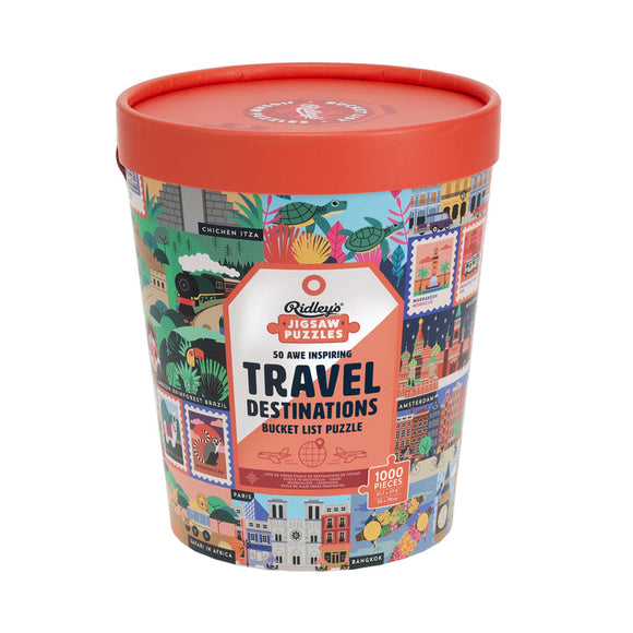 50 Awe-Inspiring Travel Destinations Bucket List 1000-Piece Jigsaw Puzzle