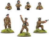 Set of toy soldiers in military uniforms on a white background