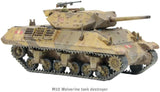 Model of an M10 Wolverine tank destroyer on a white background
