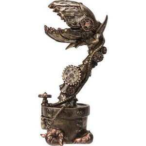 Feed Me Steampunk Potted Plant Statue