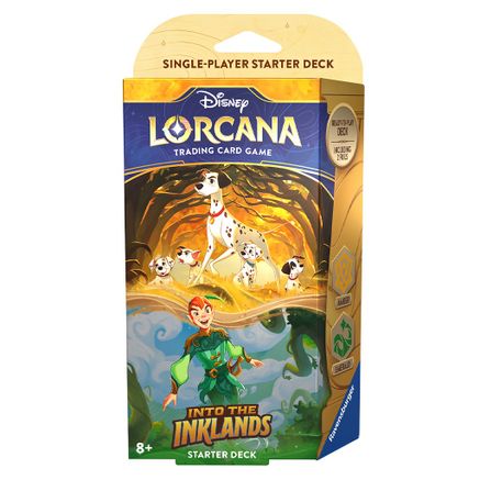 Disney Lorcana: Into the Inklands Starter - Pongo and Peter Pan (Amber/Emerald deck)