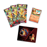 Pokémon trading cards including a pack and a single card on a white background
