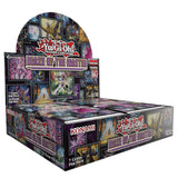 Yu-Gi-Oh! trading card game booster pack display with multiple packs.