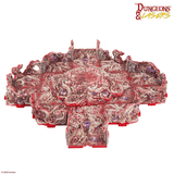 Red and white fantasy creature model with 'Dungeons & Lasers' branding on a white background