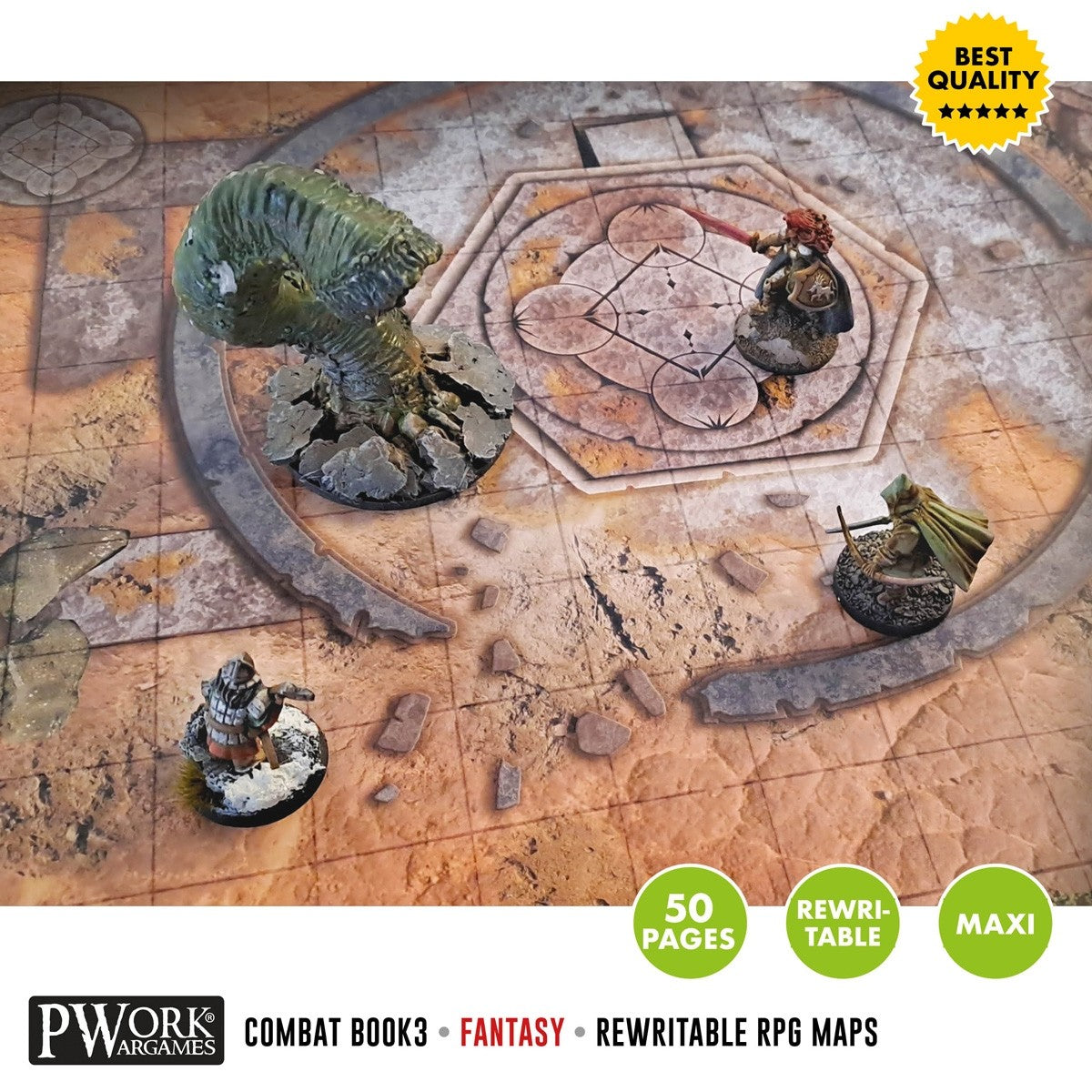 Combat Book 3: Fantasy Rewritable Combat Maps for Tabletop RPGs ...