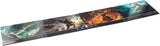 Long rectangular mat with various space-themed designs on a white background