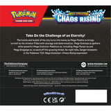 Pokémon Mega Evolution Chaos Rising trading card game packaging back