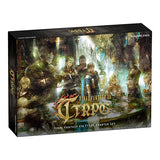 Board game box titled Final Fantasy RPG with fantasy characters and artwork on a black background.