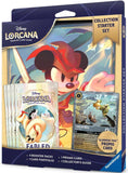 Disney Lorcana trading card game collection starter set packaging with character and cards.
