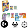 Monopoly Deal Disney Stitch card game packaging with cards and age rating on a white background