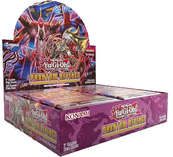 Yugioh Phantom Revenge trading card game booster box with colorful design