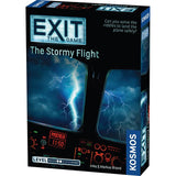 Board game box for 'Exit: The Game - The Stormy Flight' by Kosmos with stormy sky design.