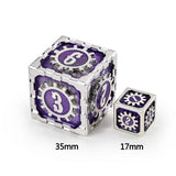 Hymgho Dice: Cogcraft Fidget Set Chrononaut - Purple and Silver - 1D6