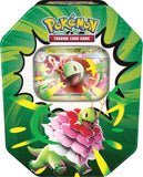 Pokémon trading card game packaging with a Pokémon figure on a green background