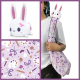 TeeTurtle Plushie Tote Bag: Arts & Crafts Bunny