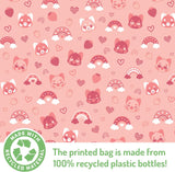 TeeTurtle Plushie Tote Bag: Red Panda Hearts And Rainbows