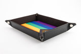 Metallic Dice Games: Pride Fold Up Velvet Dice Tray: Rainbow Flag