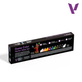 A boxed product labeled 'Game Color Starter Value Set' shown at an angle on a white background. The package is predominantly black with purple text and graphics, plus a row of small color swatches along the front.