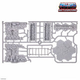 Toy building set with 'Masters of the Universe Battleground' branding on a white background.
