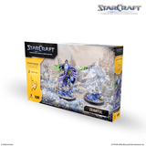 StarCraft tabletop miniature game box for Zeratul, shown at a three-quarter angle on a white background with the StarCraft logo in the top right corner.