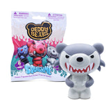 Squishme toy shark figure in front of its packaging with 'Deddy Bears' branding.