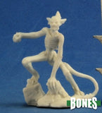 White fantasy figurine on a blue background with 'BONES' branding.