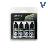 Vallejo True Metallic Metal: Paint Set - Amber Green (4)