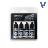 Vallejo True Metallic Metal: Paint Set - Obsidian Black (4)