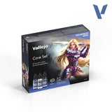 Vallejo Core Set packaging with a warrior woman on a white background