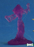 Purple figurine with a trumpet on a blue background, likely from a game or collectible set.