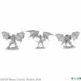 Three demon-like fantasy figures on a white background with 'RMP Bones Classic Models 2020' text.