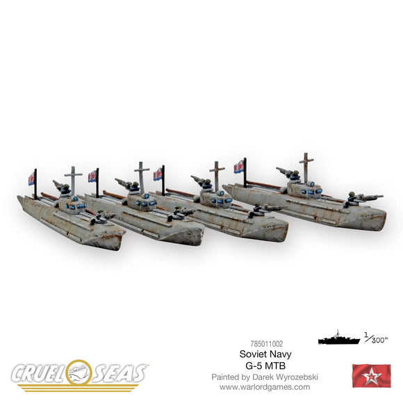 Model of Soviet Navy G-5 MTB boats by Cruel Seas on a white background