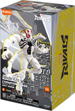 Marvel Rivals Blokees Venom Model Kit box, featuring a detailed graphic of the Venom figure on the front, with a yellow patterned side panel and black, white, and gray packaging design.