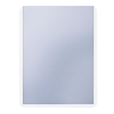 Rectangular mirror with a white frame on a white background