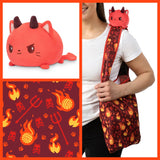 TeeTurtle Plushie Tote Bag: Devilish Kitty