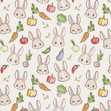 TeeTurtle Plushie Tote Bag: Farmer's Market Bunny