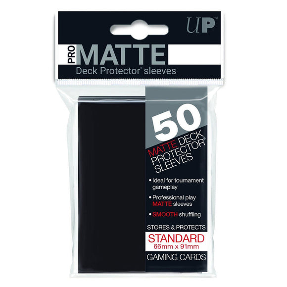 PRO-Matte Standard Deck Protector Sleeves - Black (50)